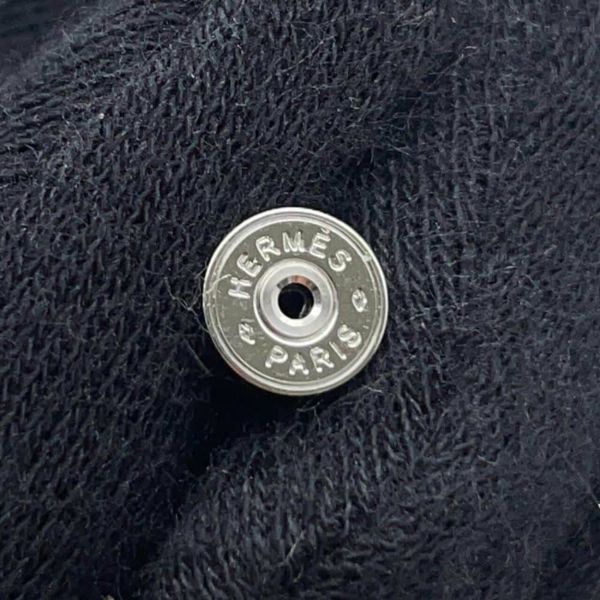 エルメス ピアス シャルニエール PM ブラック/シルバー金具 スイフト HERMES アクセサリー 黒