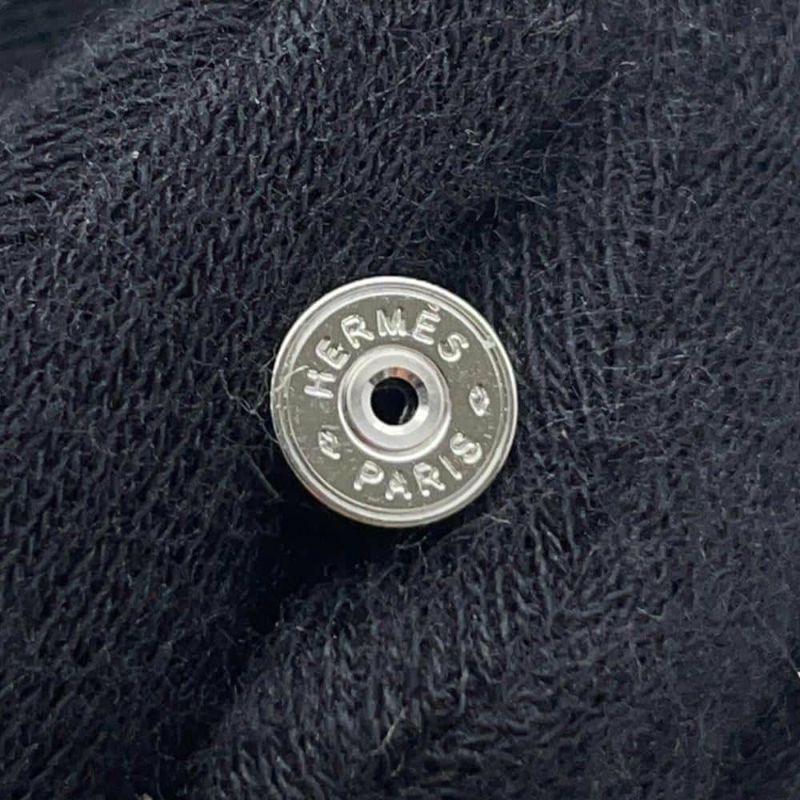 エルメス ピアス シャルニエール PM ブラック/シルバー金具 スイフト HERMES アクセサリー 黒