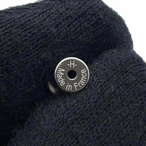 エルメス ピアス シャルニエール PM ブラック/シルバー金具 スイフト HERMES アクセサリー 黒