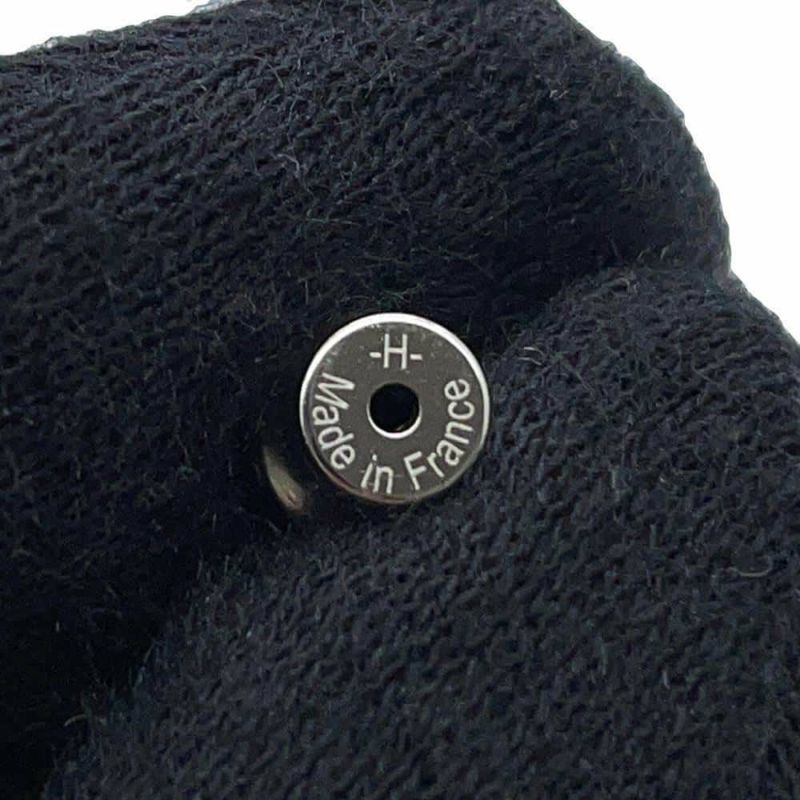 エルメス ピアス シャルニエール PM ブラック/シルバー金具 スイフト HERMES アクセサリー 黒