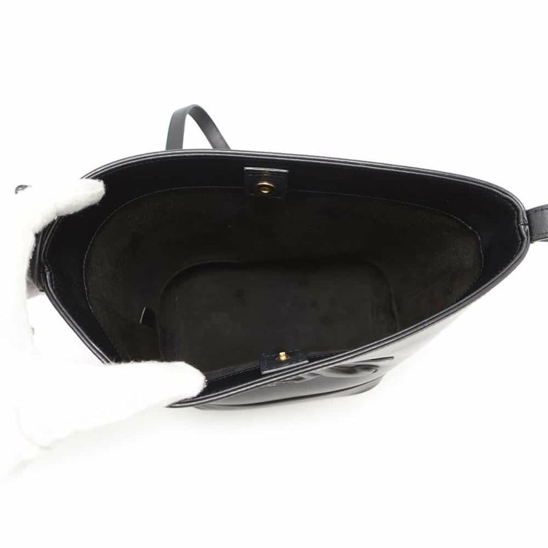 セリーヌ ショルダーバッグ スモール バケット キュイル トリオンフ カーフレザー 198243 CELINE 黒