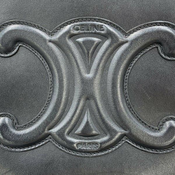 セリーヌ ショルダーバッグ スモール バケット キュイル トリオンフ カーフレザー 198243 CELINE 黒