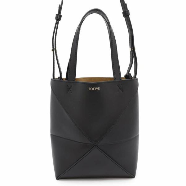 ロエベ ハンドバッグ パズルフォルド ミニトート A657V25X01 LOEWE 2wayショルダーバッグ 黒