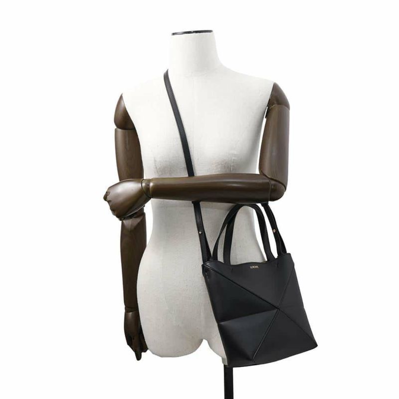 ロエベ ハンドバッグ パズルフォルド ミニトート A657V25X01 LOEWE 2wayショルダーバッグ 黒