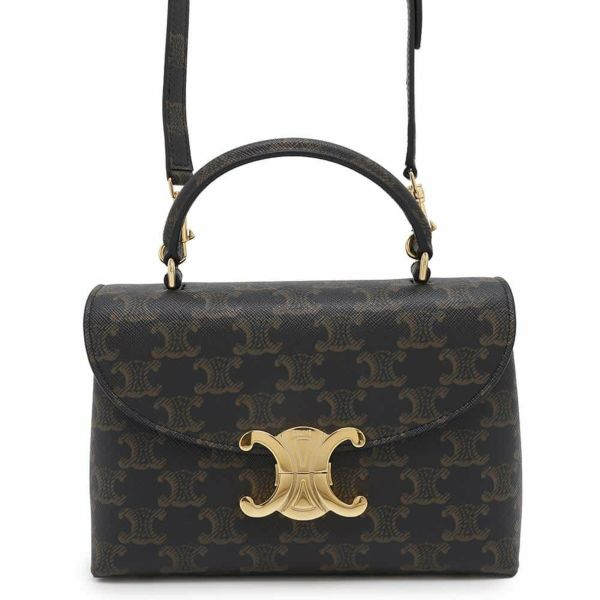 セリーヌ ハンドバッグ トリオンフ ティーン ニノ PVC 118113 CELINE 2way ブラウン