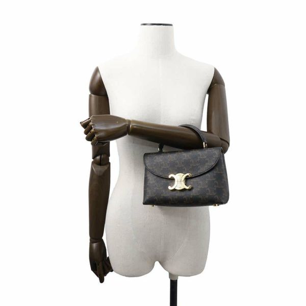 セリーヌ ハンドバッグ トリオンフ ティーン ニノ PVC 118113 CELINE 2way ブラウン