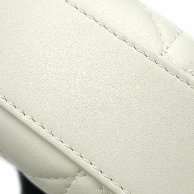 ディオール ハンドバッグ レディ D-JOY カナージュ ミディアム ラムスキン M0540ONGE Christian Dior 2way 白 ホワイト