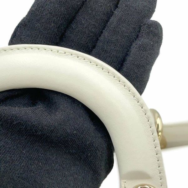 ディオール ハンドバッグ レディ D-JOY カナージュ ミディアム ラムスキン M0540ONGE Christian Dior 2way 白 ホワイト