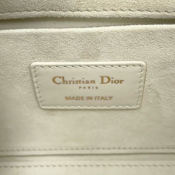 ディオール ハンドバッグ レディ D-JOY カナージュ ミディアム ラムスキン M0540ONGE Christian Dior 2way 白 ホワイト