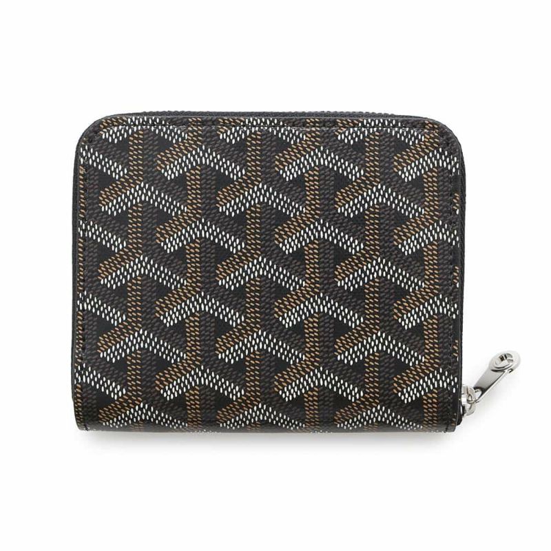 ゴヤール コインケース ヘリンボーン マティニョン PM GOYARD ラウンドジップ 財布 黒