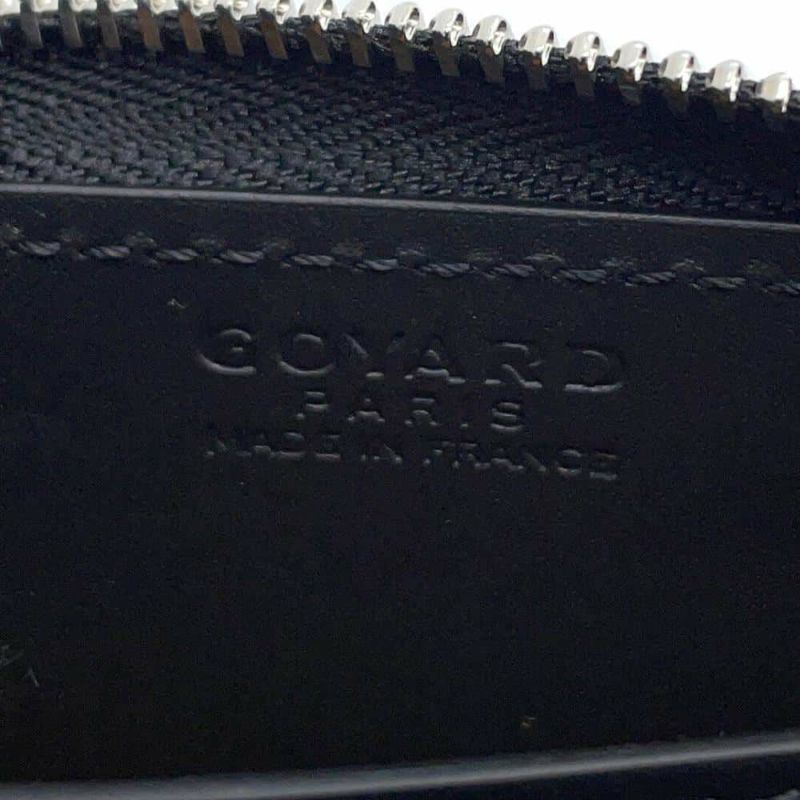 ゴヤール コインケース ヘリンボーン マティニョン PM GOYARD ラウンドジップ 財布 黒