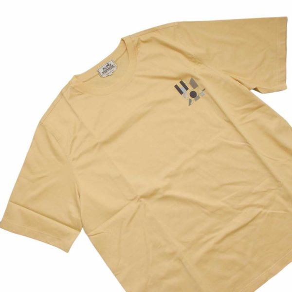 エルメス Tシャツ ミニレザーパッチ コットン メンズサイズL HERMES トップス