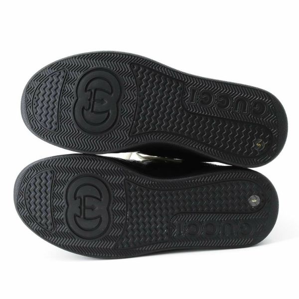 グッチ スニーカー GGエンボス レザー PVC メンズサイズ6 669582 GUCCI 靴 黒