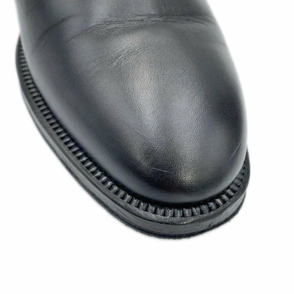 シャネル ショートブーツ ココマーク チェーン レザー レディースサイズ37 1/2C CHANEL 靴 黒