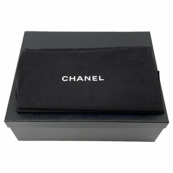 シャネル ショートブーツ ココマーク チェーン レザー レディースサイズ37 1/2C CHANEL 靴 黒