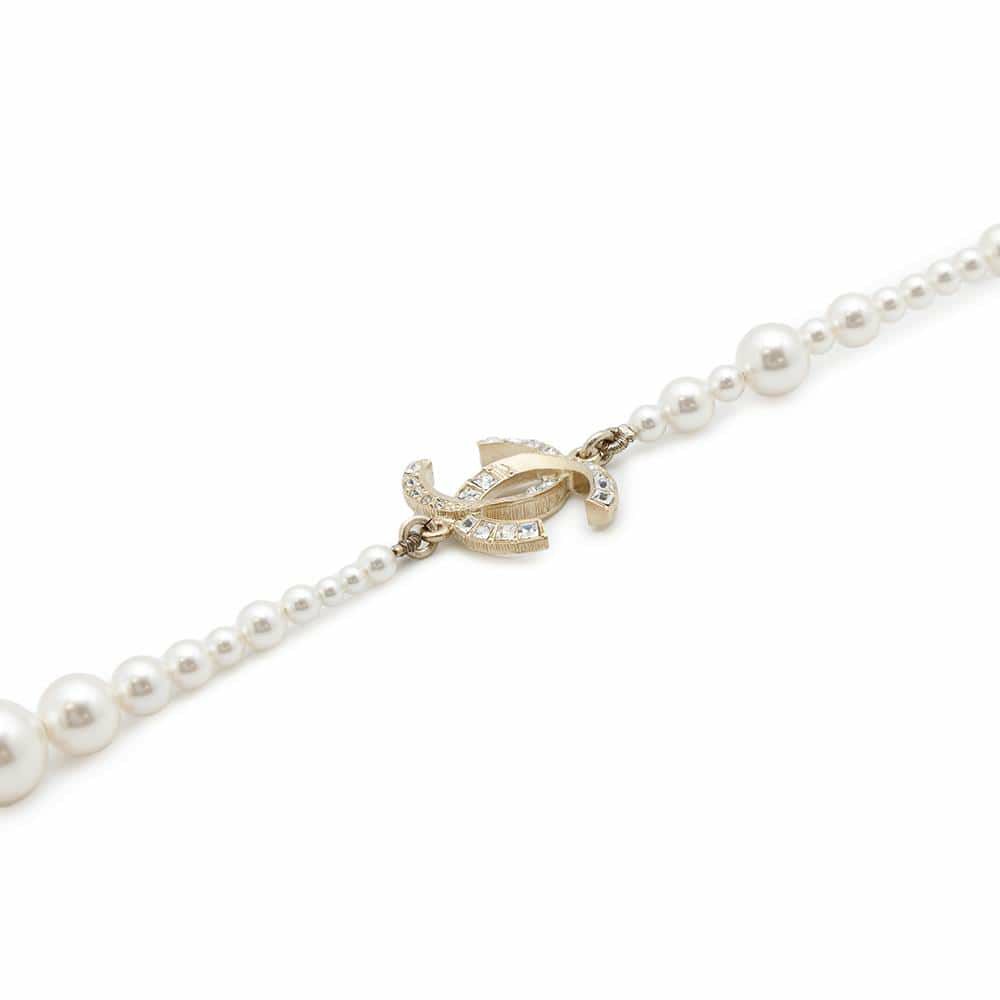 シャネル ネックレス ココマーク パール ロングネックレス ラインストーン A18 P CHANEL アクセサリー