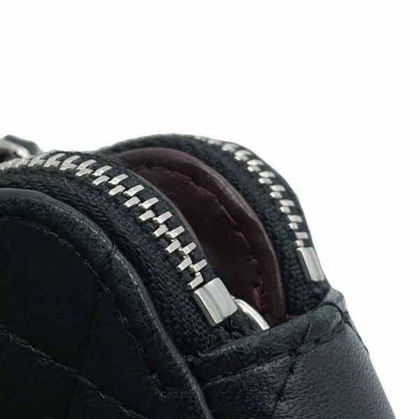 シャネル チェーンウォレット ココマーク マトラッセ ラムスキン A82527 CHANEL ポシェット 財布 黒
