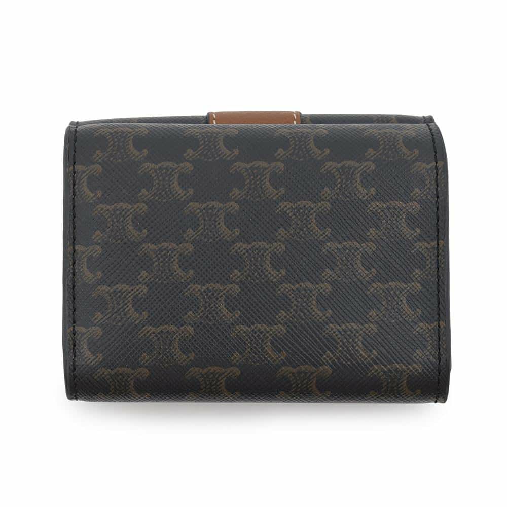 セリーヌ 三つ折り財布 トリオンフ トリフォールドウォレット スモール レザー 10D722BZ9.04LU CELINE 財布 ミニ財布