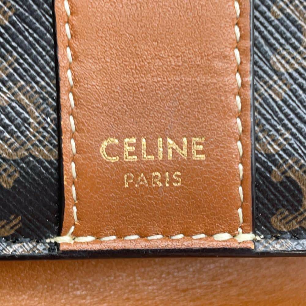 セリーヌ 三つ折り財布 トリオンフ トリフォールドウォレット スモール レザー 10D722BZ9.04LU CELINE 財布 ミニ財布