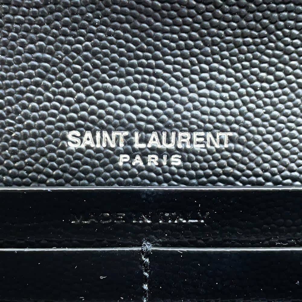 サンローランパリ 長財布 モノグラム ラージ キルティング フラップウォレット 372264 SAINT LAURENT PARIS 財布 YSL 黒