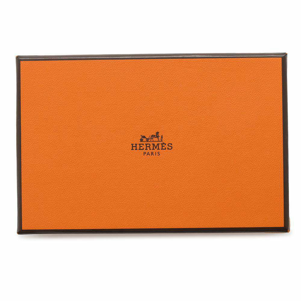 エルメス カードケース カルヴィ ヴェルソ ジョーヌプッサン/ヴェールモワイアン エプソン W刻印 財布