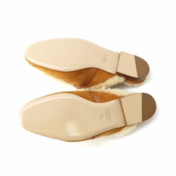 エルメス ミュール オズ OZ シープスキン ベロア レディースサイズ36 HERMES 靴