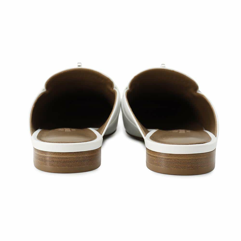 エルメス ミュール オズ OZ カーフレザー レディースサイズ38 1/2 HERMES 靴 白