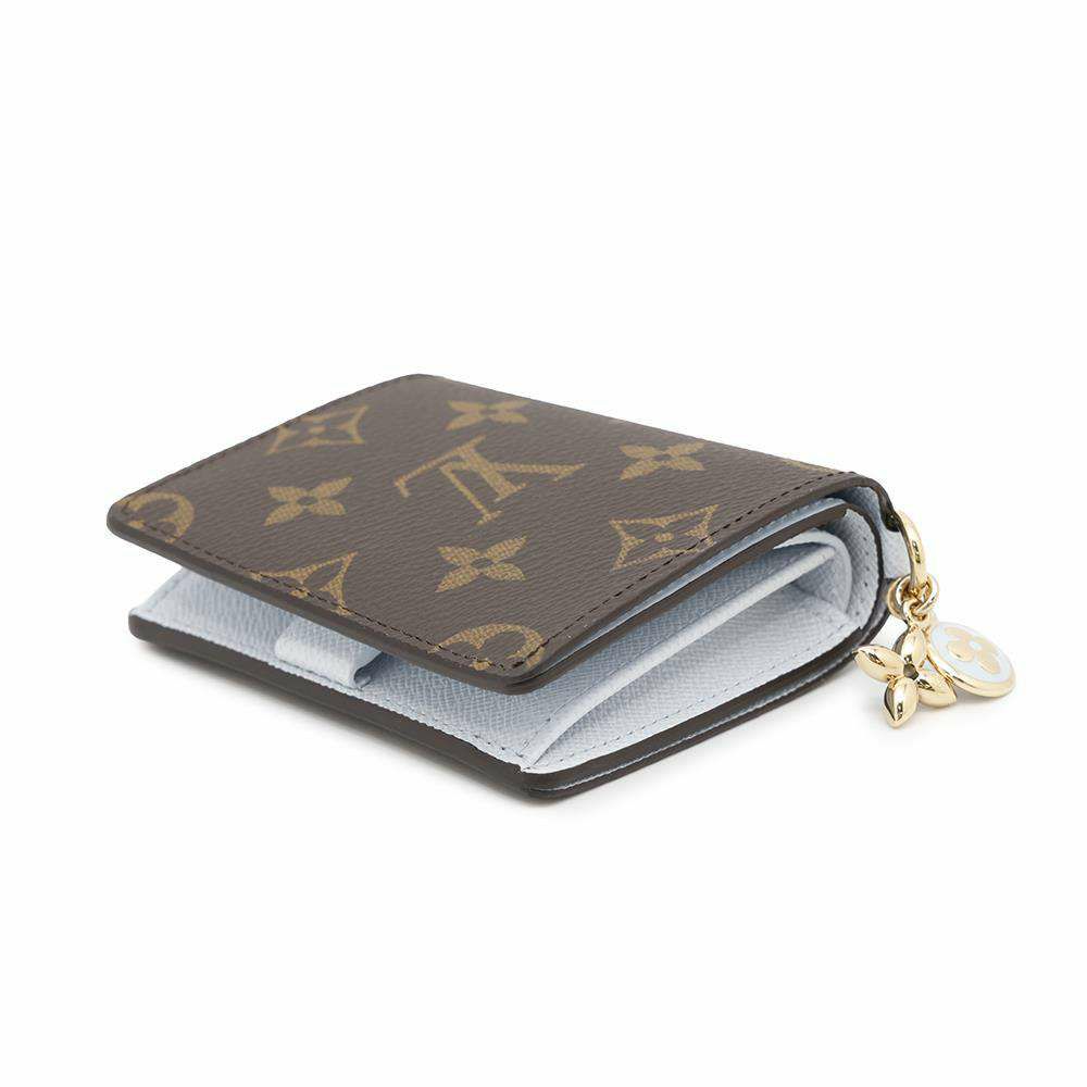 ルイヴィトン 二つ折り財布 モノグラム ポケットウォレット・LV チャーム M14613 財布 アズールブルー