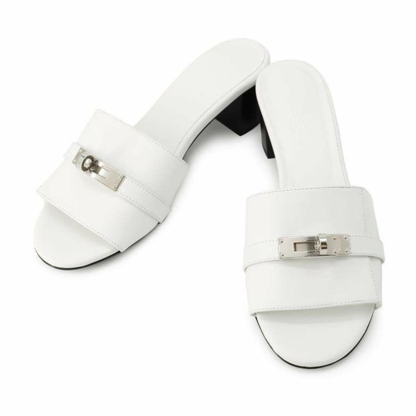 エルメス サンダル ジジ 50 カーフレザー レディースサイズ35 1/2 HERMES 靴 白