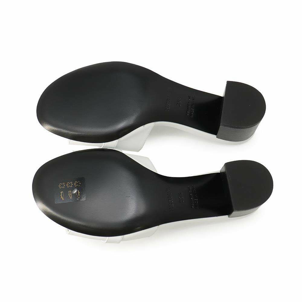 エルメス サンダル ジジ 50 カーフレザー レディースサイズ35 1/2 HERMES 靴 白