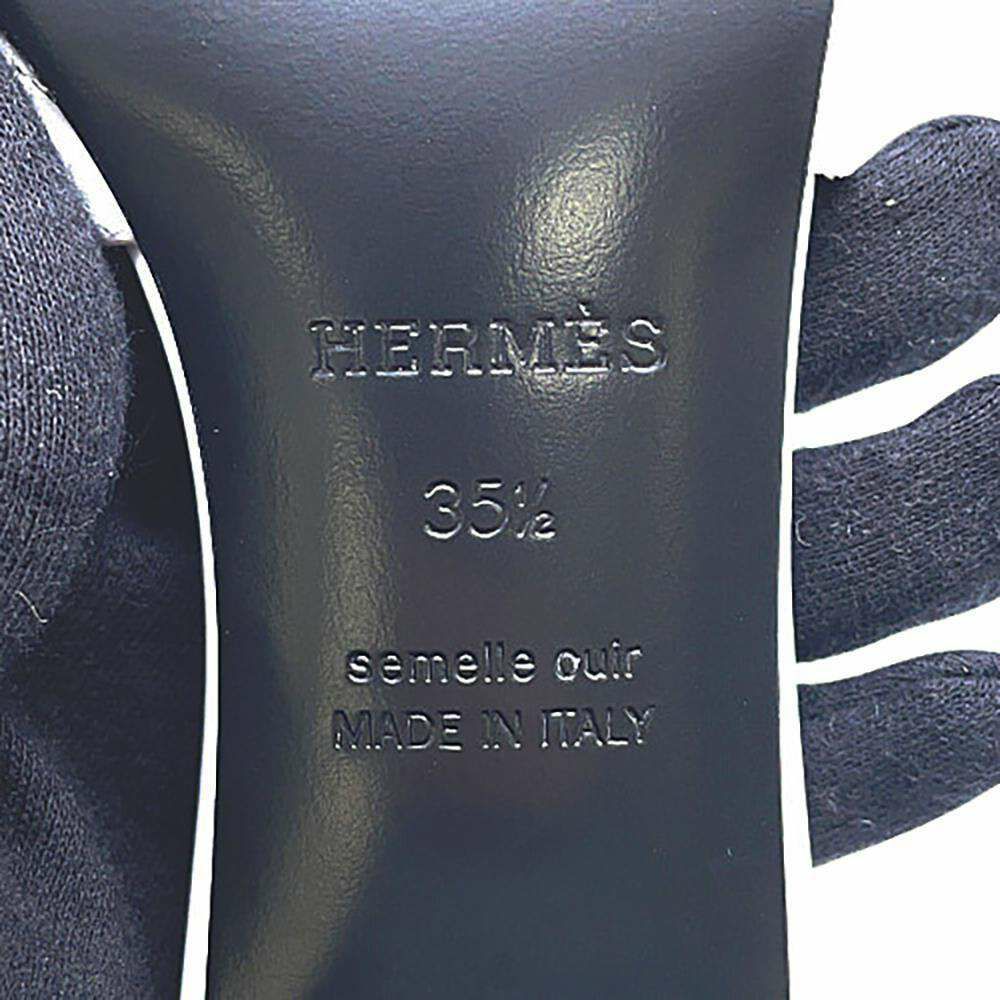 エルメス サンダル ジジ 50 カーフレザー レディースサイズ35 1/2 HERMES 靴 白