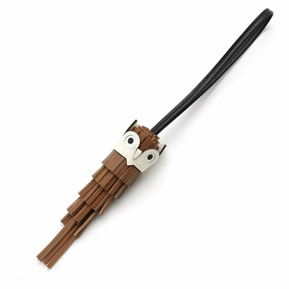 エルメス バッグチャーム シュエット ゴールド/パンドエピス/ブラック/ナタ/ホワイト ラムスキン/エプソン/スイフト K刻印 フクロウ