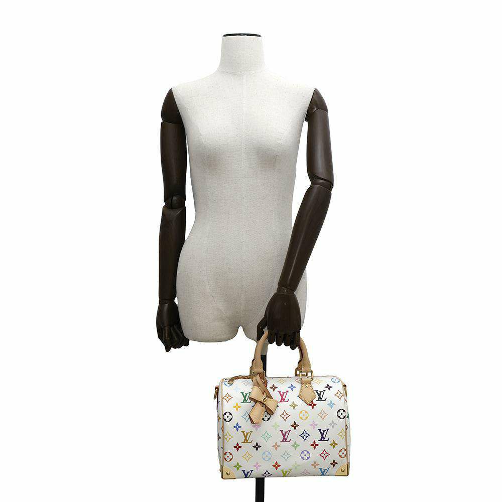ルイヴィトン マルチカラー LV × TM スピーディ・バンドリエール M13085 ハンドバッグ 白 ホワイト