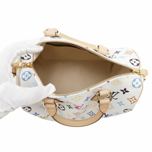 ルイヴィトン マルチカラー LV × TM スピーディ・バンドリエール M13085 ハンドバッグ 白 ホワイト