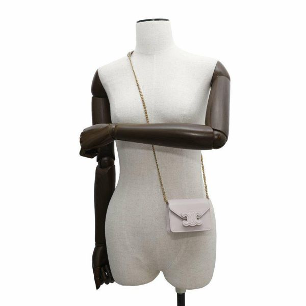 セリーヌ チェーンショルダーバッグ トリオンフ レザー 10J743 CELINE バッグ