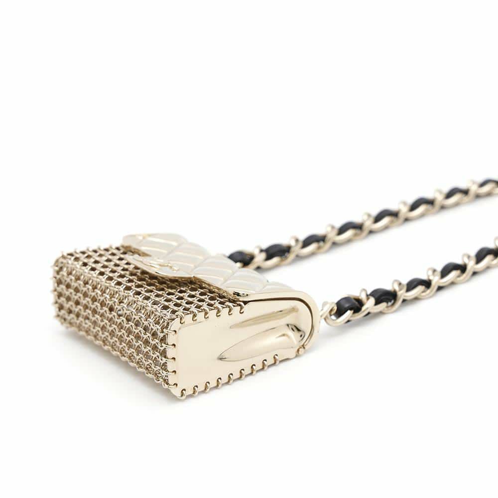 シャネル ネックレス マトラッセ バッグ型 B21 S AB6136 CHANEL チョーカー アクセサリー 黒