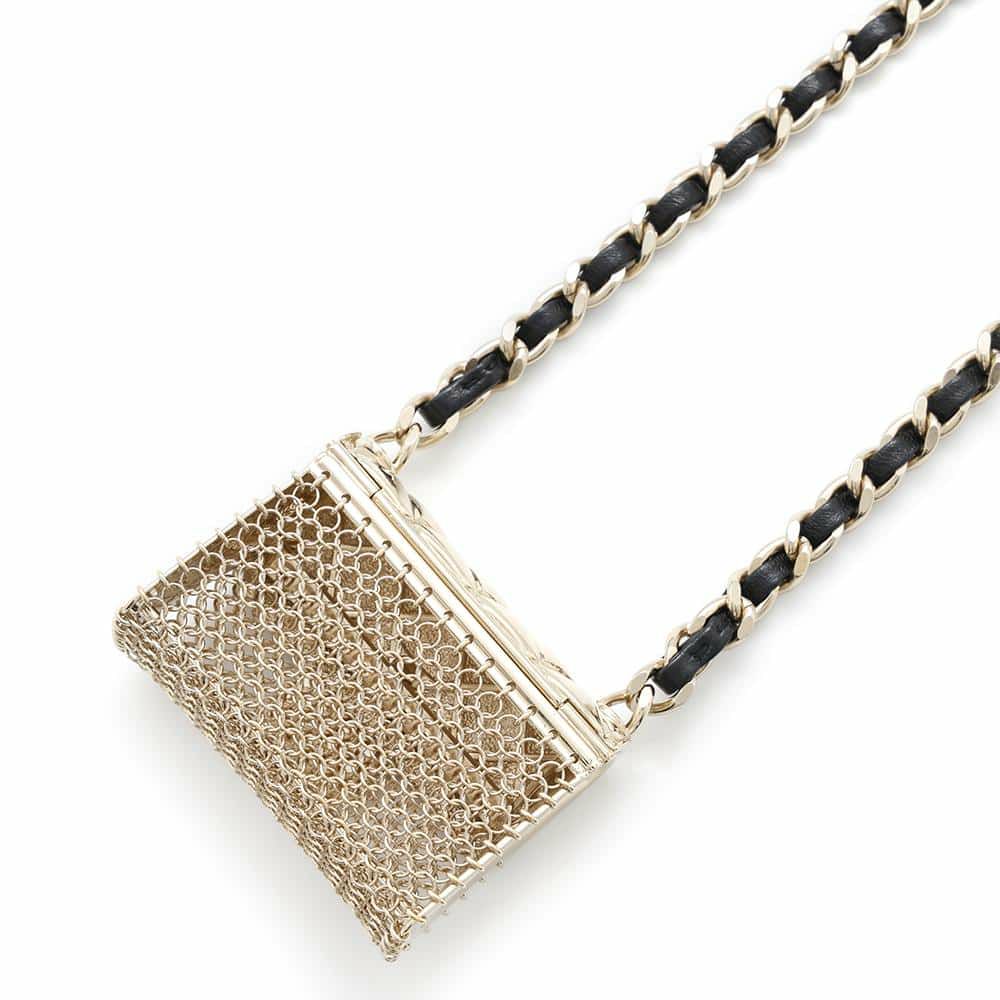 シャネル ネックレス マトラッセ バッグ型 B21 S AB6136 CHANEL チョーカー アクセサリー 黒