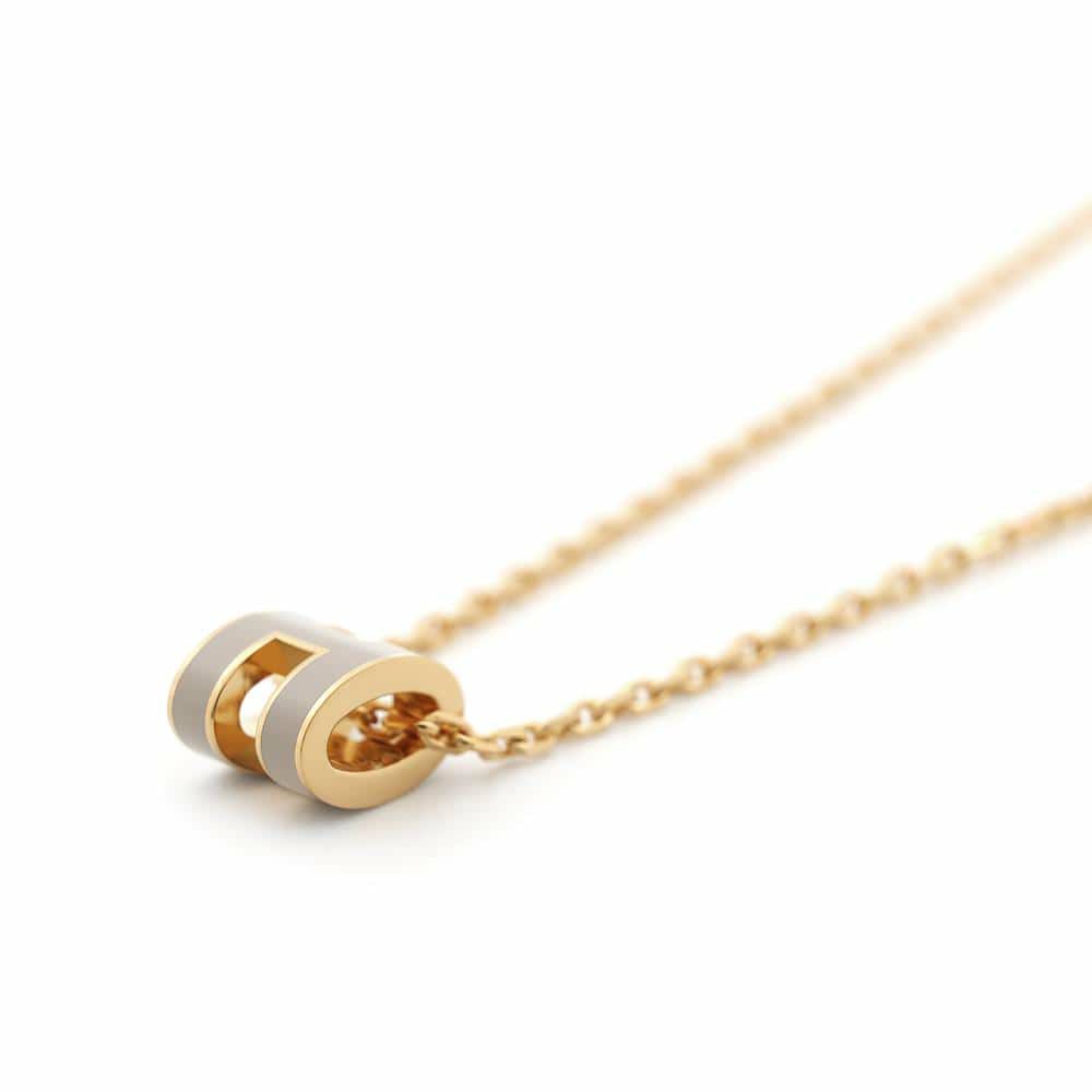 エルメス ネックレス ミニ・ポップアッシュ マロングラッセ/ゴールド金具 アクセサリー ポップH