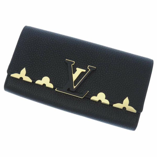 ルイヴィトン 長財布 トリヨンレザー ポルトフォイユ・カプシーヌ M64551 LOUIS VUITTON ブラック 黒