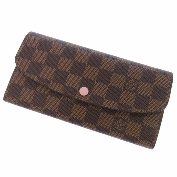 ルイヴィトン 長財布 ダミエ・エベヌ ポルトフォイユ・エミリー N60214 LOUIS VUITTON ヴィトン 財布