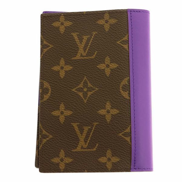 ルイヴィトン パスポートケース モノグラム・マカサー パスポートカバー クーヴェルテュール・パスポール NM M28268 LOUIS VUITTON ヴァイオレットフォンセ