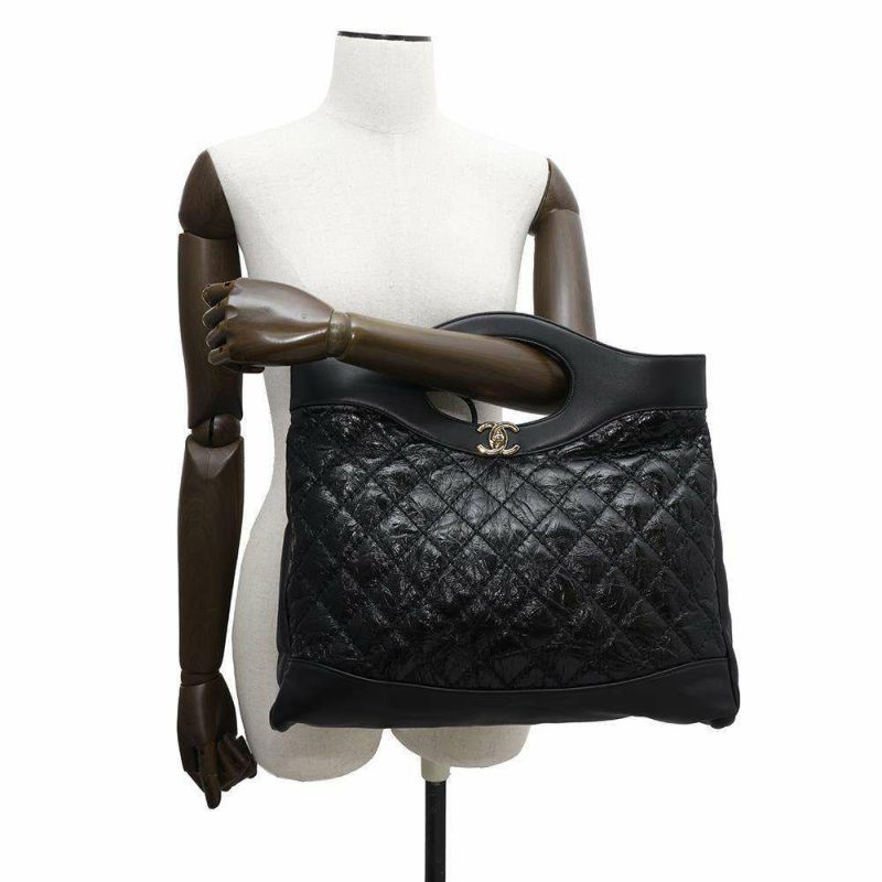 シャネル ハンドバッグ マトラッセ ココマーク 31 ラージ A57977 CHANEL 2wayショルダーバッグ  黒