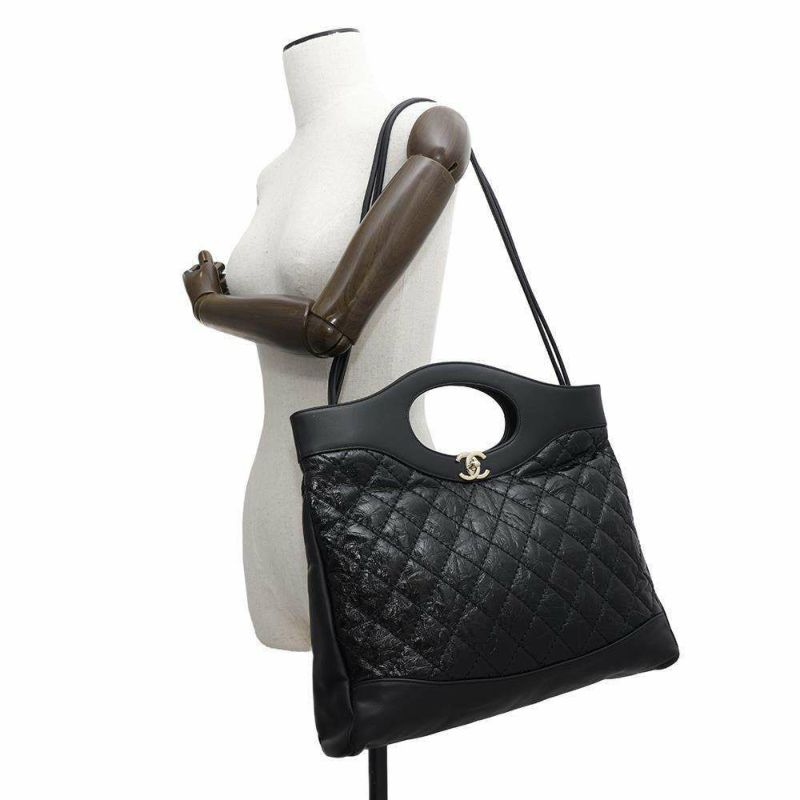 シャネル ハンドバッグ マトラッセ ココマーク 31 ラージ A57977 CHANEL 2wayショルダーバッグ  黒