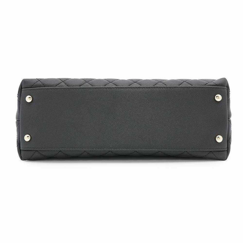 シャネル ハンドバッグ マトラッセ ココマーク ココハンドル キャビアスキン A92991 2wayショルダーバッグ 黒