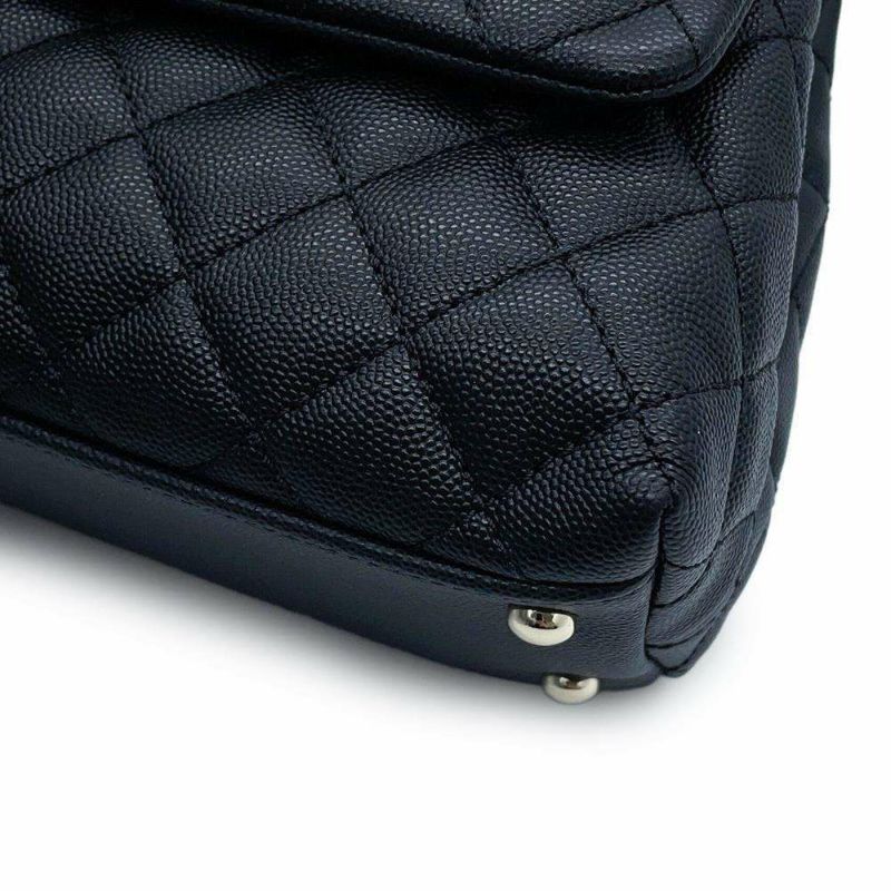 シャネル ハンドバッグ マトラッセ ココマーク ココハンドル キャビアスキン A92991 2wayショルダーバッグ 黒