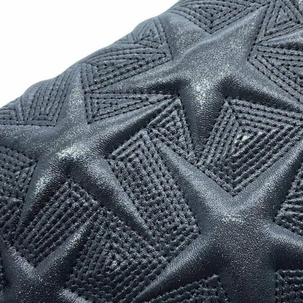 シャネル 長財布 スターエンボス ココマーク メタリック レザー A70097 CHANEL 財布 二つ折り長財布 黒