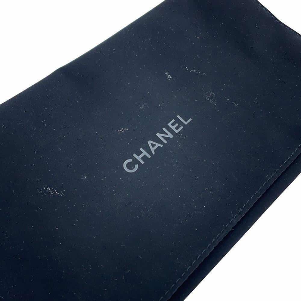 シャネル 長財布 スターエンボス ココマーク メタリック レザー A70097 CHANEL 財布 二つ折り長財布 黒
