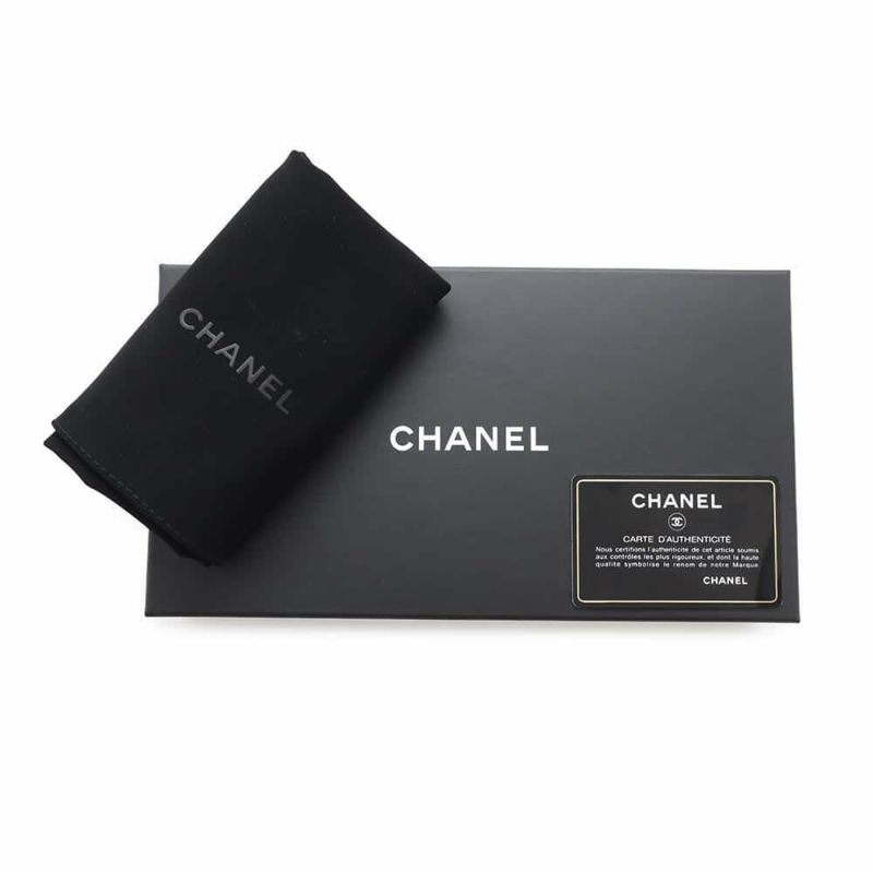 シャネル 長財布 スターエンボス ココマーク メタリック レザー A70097 CHANEL 財布 二つ折り長財布 黒