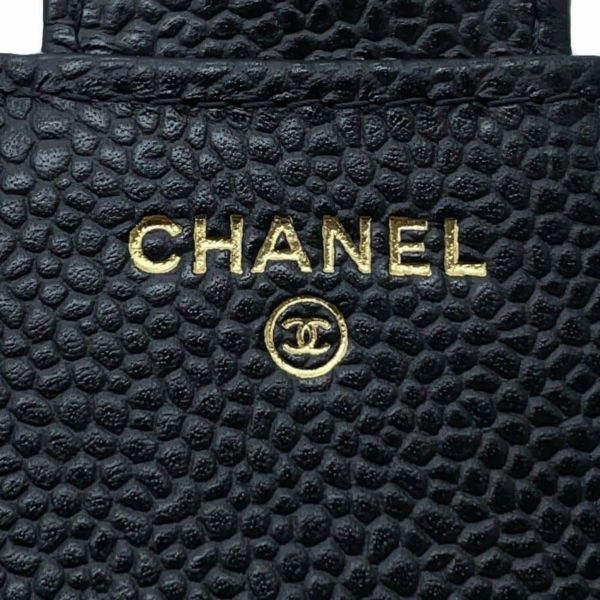 シャネル 三つ折り財布 クラシック スモール フラップ ウォレット キャビアスキン AP0231 CHANEL 黒