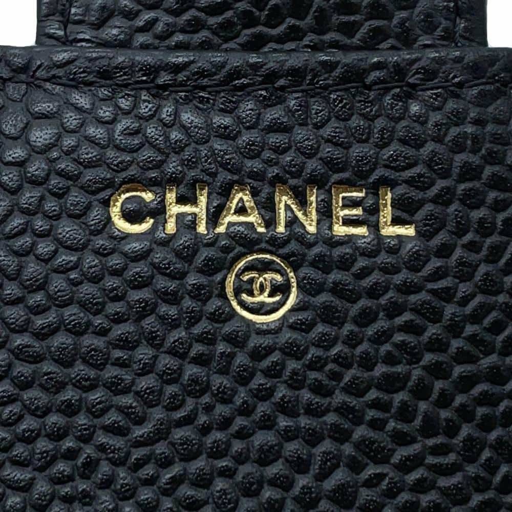 シャネル 三つ折り財布 クラシック スモール フラップ ウォレット キャビアスキン AP0231 CHANEL 黒
